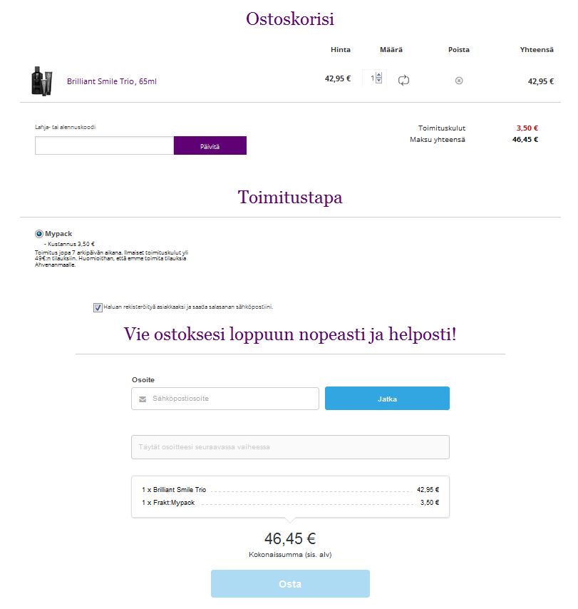 Brilliant Smile Trio tuotepaketti alennuksella + ilmainen toimitus