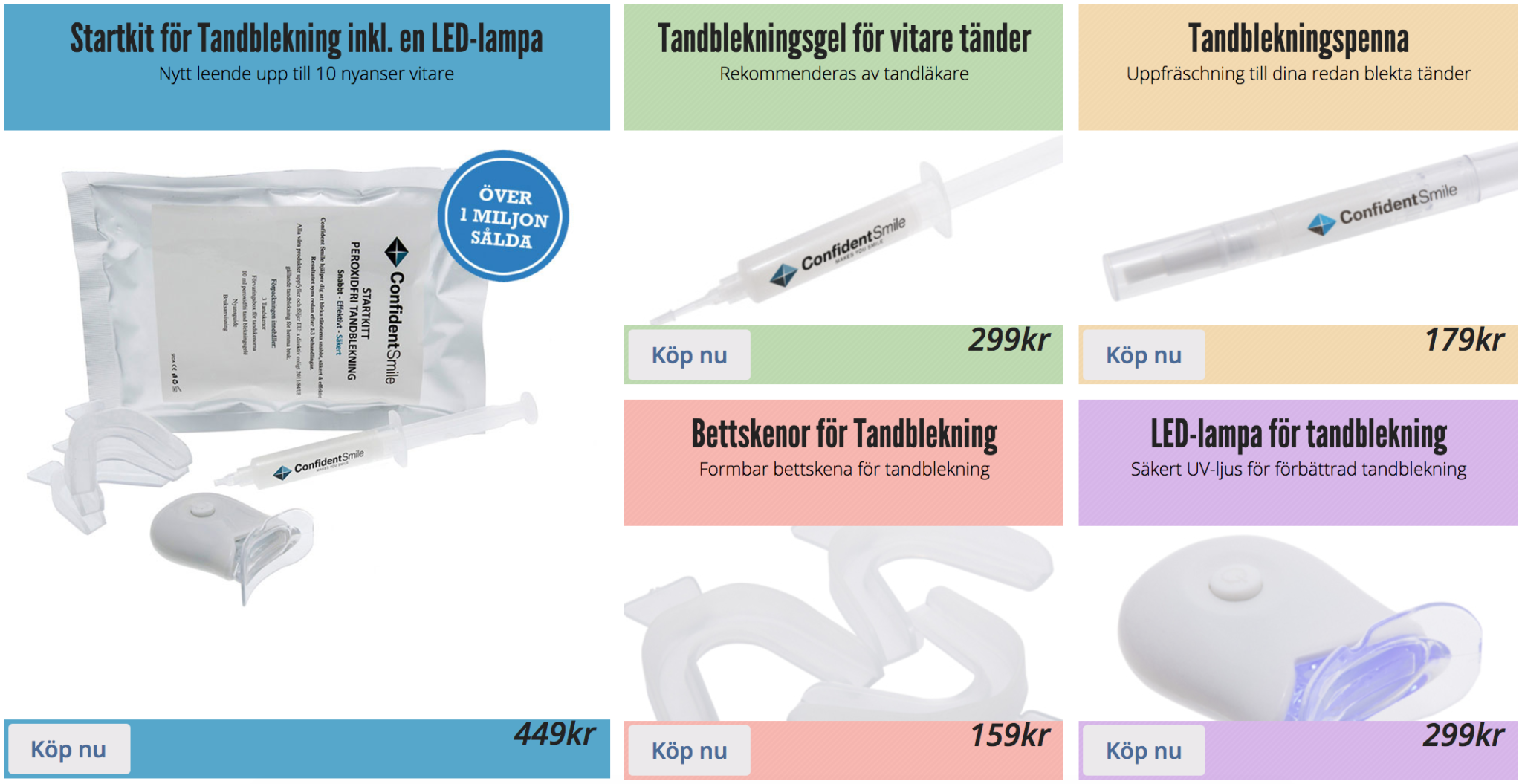 Beställ Confident Smile® tandblekning enkelt online